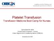 Platelet Transfusions