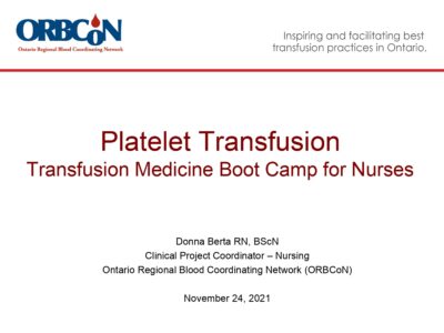 Platelet Transfusions