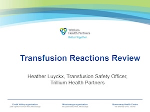 Transfusion Reactions Review