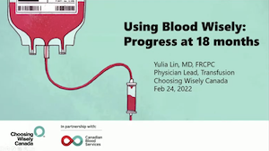 Using Blood Wisely: Progress at 18 months