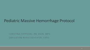 2022 Massive Hemorrhage Protocol – Paediatrics