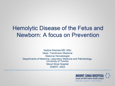 Hemolytic Disease of the Fetus and Newborn – A Focus on Prevention