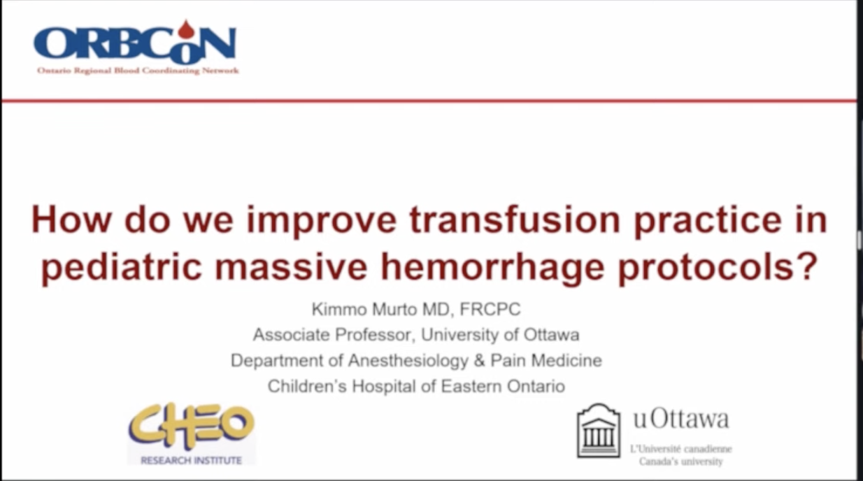 How do we improve transfusion practice in pediatric massive hemorrhage protocols?