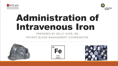 Administration of Intravenous Iron