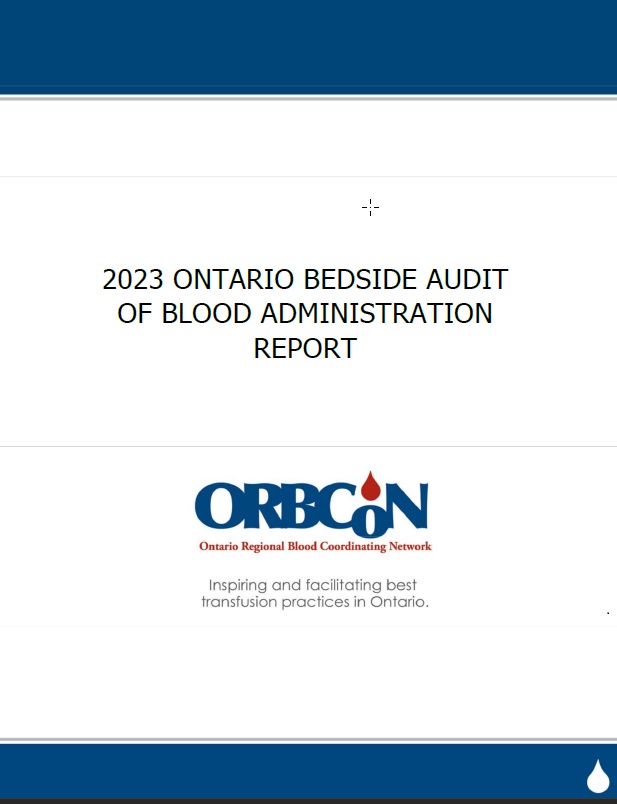 2023 Ontario Bedside Audit of Blood Administration Report