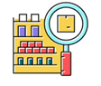 Inventory management color icon Royalty Free Vector Image