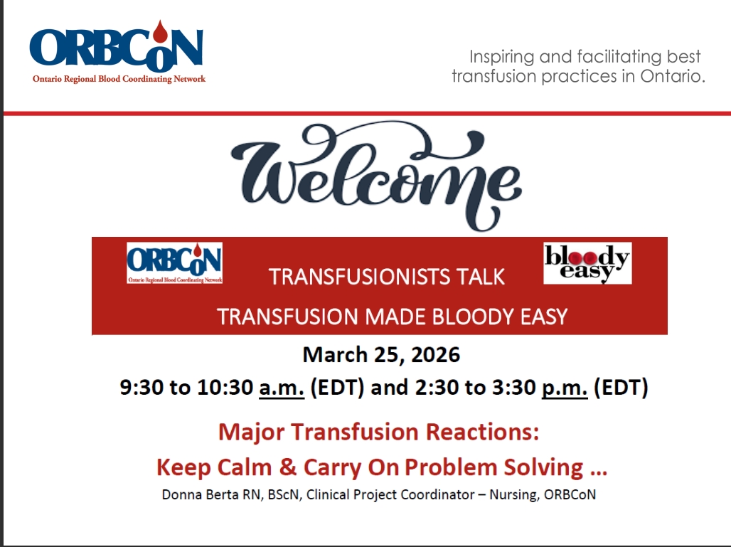 2026 March Major Transfusion Reactions: Keep Calm & Carry On Problem Solving …